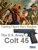 The army .38 caliber pistol was almost useless against the hard-charging Moros, who kept fighting after being shot.  The army needed a more powerful weapon.
